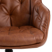 Erik Gas Lift Desk Chair PU – Brandy – image 7