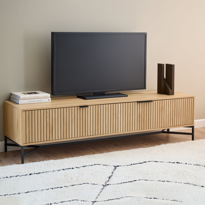 Jaipur TV Unit With 3 Doors 176cm Wide in Oak – image 5