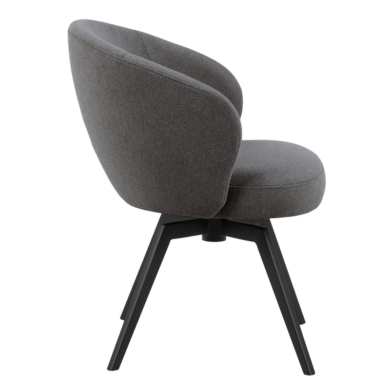 Darlene Dining Chair with Armrest and Swivel Function – Grey – image 3