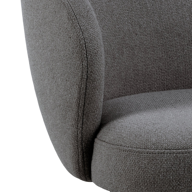 Darlene Dining Chair with Armrest and Swivel Function – Grey – image 7