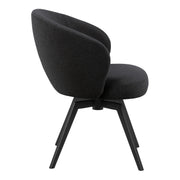 Darlene Dining Chair with Armrest and Swivel Function – Black – image 3