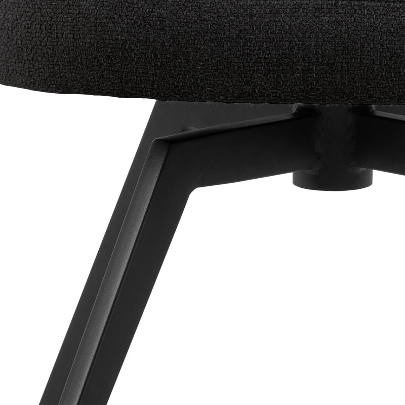 Darlene Dining Chair with Armrest and Swivel Function – Black – image 8