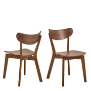 Roxby Round Dining Table in Walnut 120x76cm Included 4 Roxby Dining Chairs in Walnut – image 7