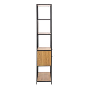 Seaford Tall Wild Oak Metal 2 Drawer Bookcase With 4 Shelves – image 3