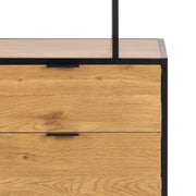 Seaford Tall Wild Oak Metal 2 Drawer Bookcase With 4 Shelves – image 6