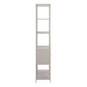 Seaford Tall Grey Metal 2 Drawer Bookcase with 4 Shelves – image 3