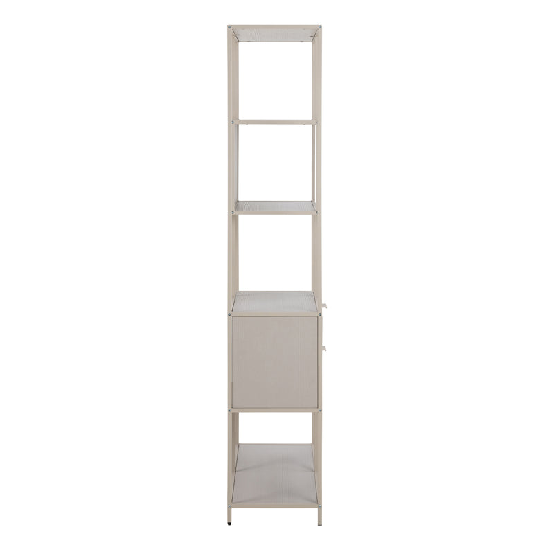 Seaford Tall Grey Metal 2 Drawer Bookcase with 4 Shelves – image 3