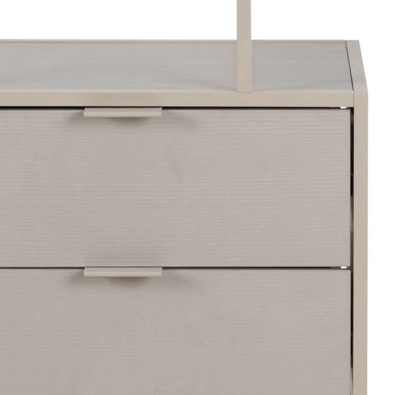 Seaford Tall Grey Metal 2 Drawer Bookcase with 4 Shelves – image 7