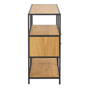 Seaford Wide Oak Metal Bookcase 2 Drawers and 3 Shelves in Matt Wild Oak – image 3