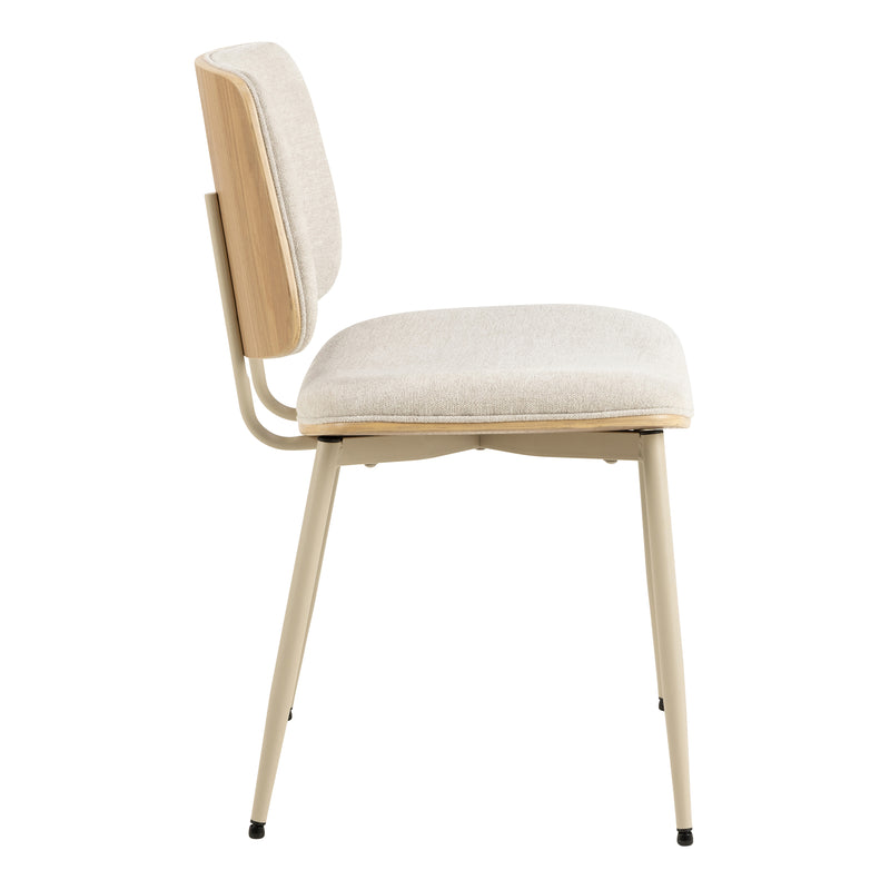 Owen Dining Chair in Apia Fabric Beige Set of 2 – image 3