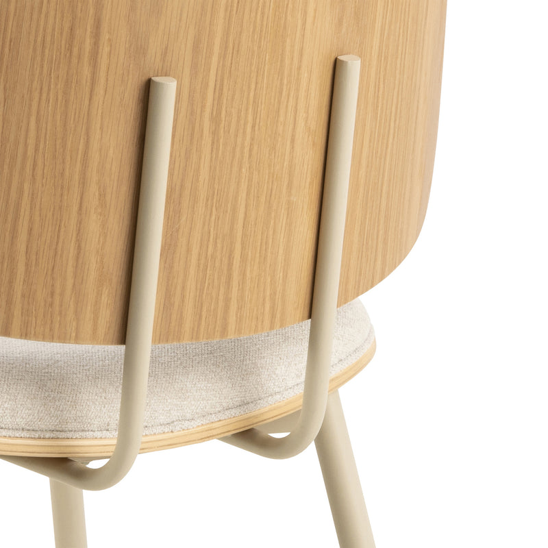 Owen Dining Chair in Apia Fabric Beige Set of 2 – image 6