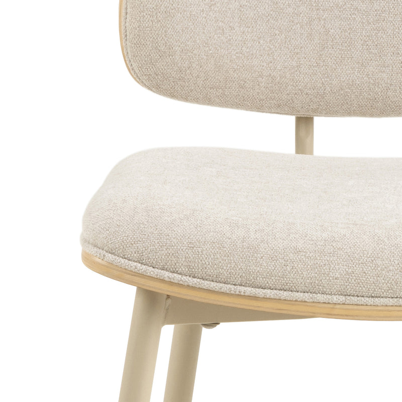 Owen Dining Chair in Apia Fabric Beige Set of 2 – image 7