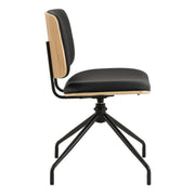 Owen Swivel Dining Chairs in Matt Black Set of 2 – image 3