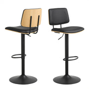 Owen Swivel Bar Stool With Height Adjustable Function in Matt Black – image 1