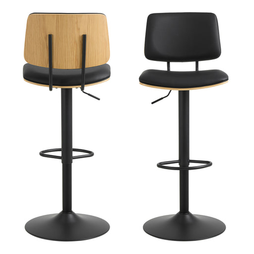 Owen Swivel Bar Stool With Height Adjustable Function in Matt Black – image 2