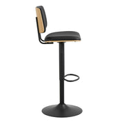 Owen Swivel Bar Stool With Height Adjustable Function in Matt Black – image 3