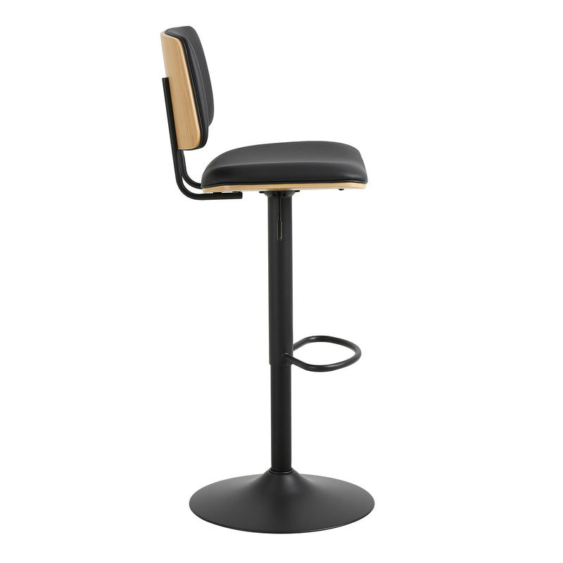 Owen Swivel Bar Stool With Height Adjustable Function in Matt Black – image 3
