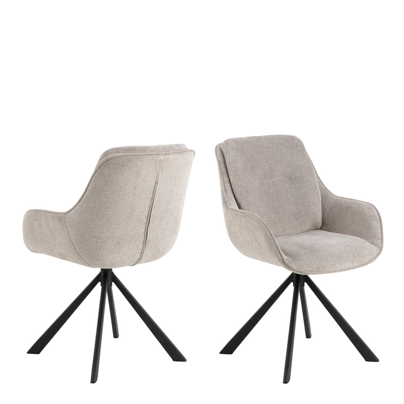 Carrie Swivel Dining Chair in Sand Set of 2 – image 1