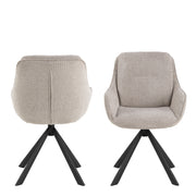 Carrie Swivel Dining Chair in Sand Set of 2 – image 2