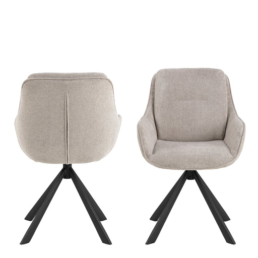 Carrie Swivel Dining Chair in Sand Set of 2 – image 2