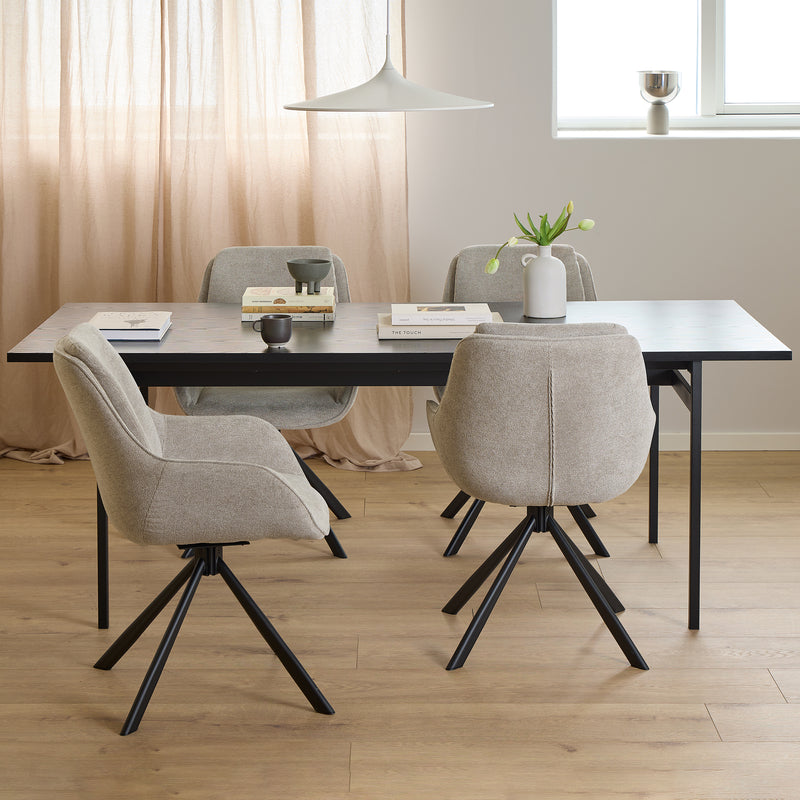 Carrie Swivel Dining Chair in Sand Set of 2 – image 4