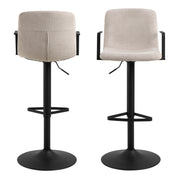 Pablo Swivel Beige Bar Stool With Adjustable Height Function Set of 2 – image 2