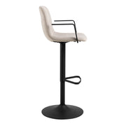 Pablo Swivel Beige Bar Stool With Adjustable Height Function Set of 2 – image 3