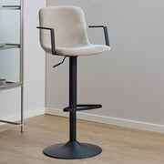 Pablo Swivel Beige Bar Stool With Adjustable Height Function Set of 2 – image 4