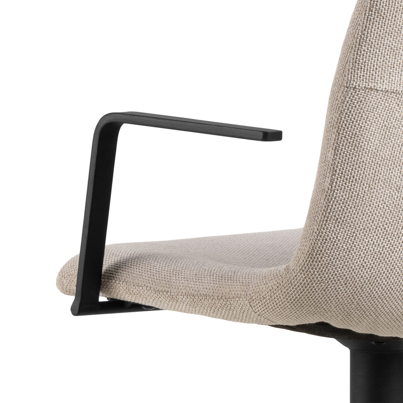 Pablo Swivel Beige Bar Stool With Adjustable Height Function Set of 2 – image 5