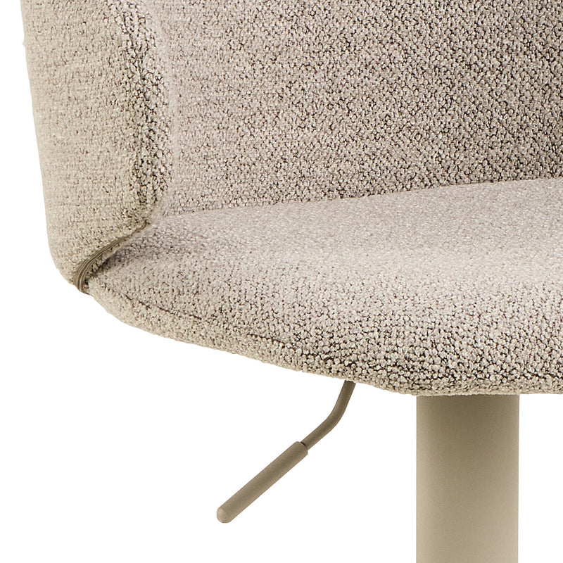 Ella Swivel Beige Bar Stool Set of 2 – image 6