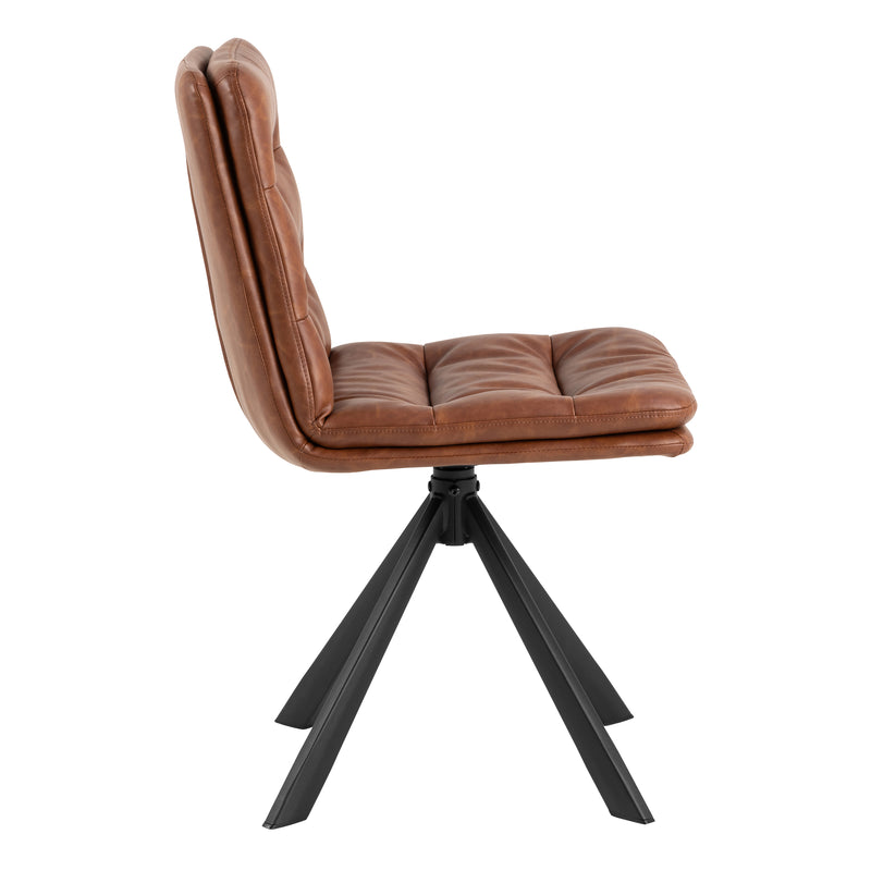 Dean Swivel Dining Chair Set of 2 – Brandy – image 3