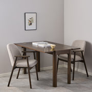 Leo Dining Chairs With Armrest in Monza Fabric Beige Set of 2 – image 4