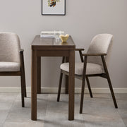 Leo Dining Chairs With Armrest in Monza Fabric Beige Set of 2 – image 5