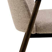 Leo Dining Chairs With Armrest in Monza Fabric Beige Set of 2 – image 8