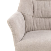Alonso Swivel Cream Dining Chair with Armrest Set of 2 – image 7