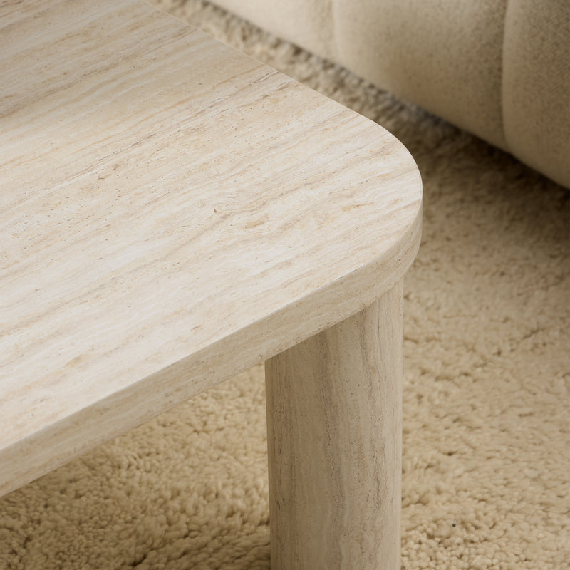 Solano Square Coffee Table 60 x – Travertine – image 4
