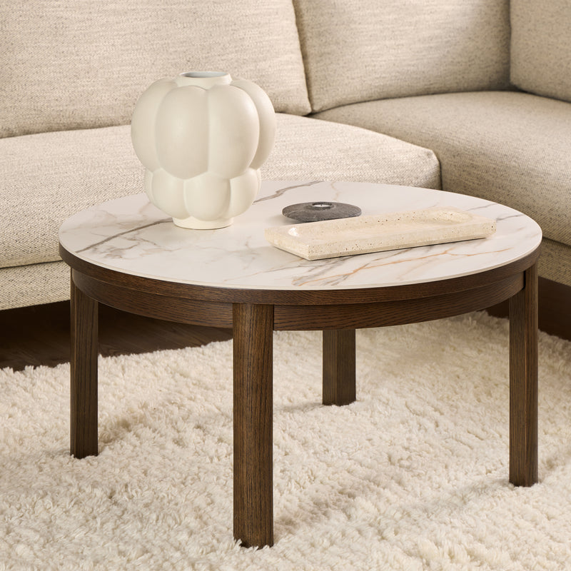 Southampton Round Coffee Table in Cream Ceramic 90x45cm – image 4