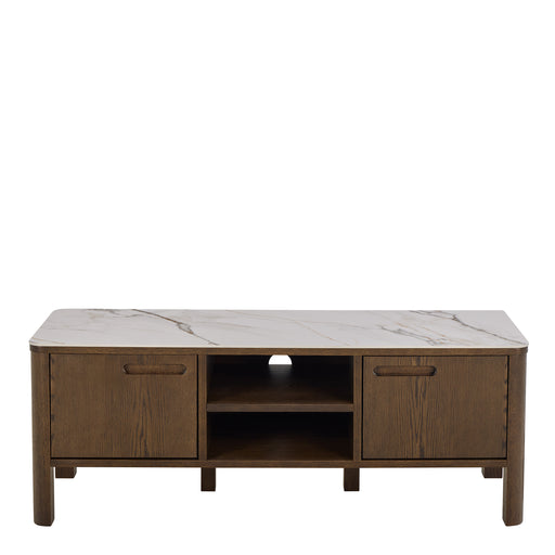 Southampton TV Unit 2 Doors 1 Shelf in Ceramic Cream – image 2