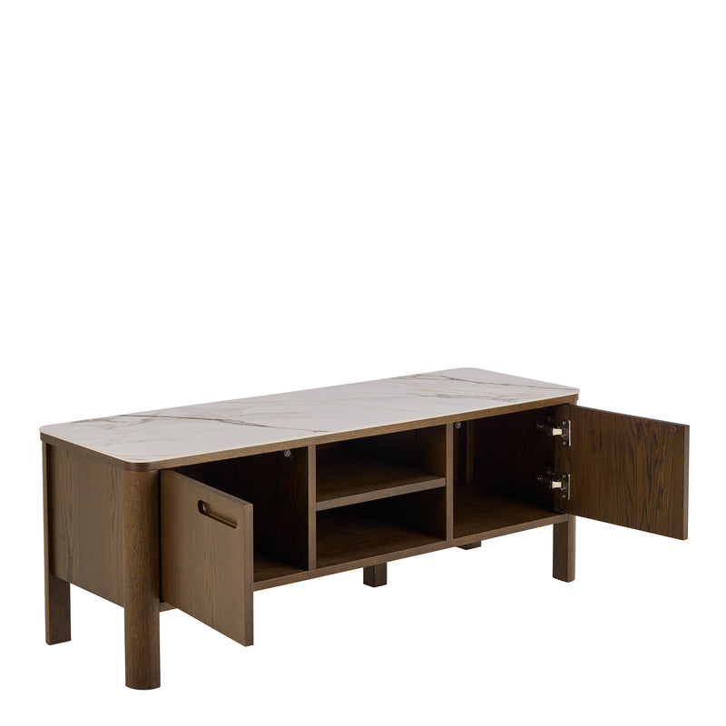 Southampton TV Unit 2 Doors 1 Shelf in Ceramic Cream – image 4