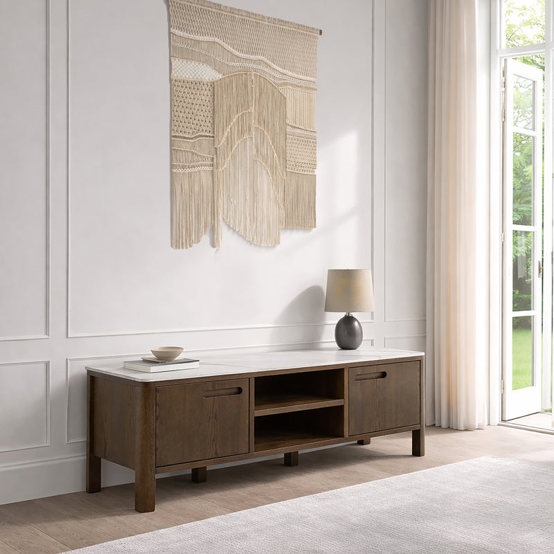 Southampton TV Unit 2 Doors 1 Shelf in Ceramic Cream – image 5