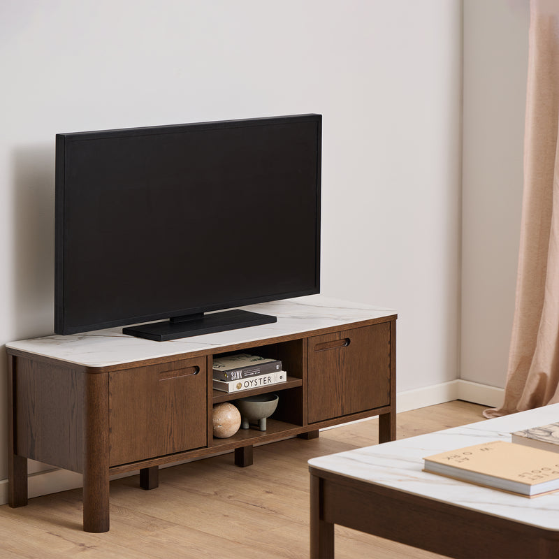 Southampton TV Unit 2 Doors 1 Shelf in Ceramic Cream – image 6