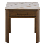 Southampton Square Side Table 1 Drawer in Cream Ceramic – image 2
