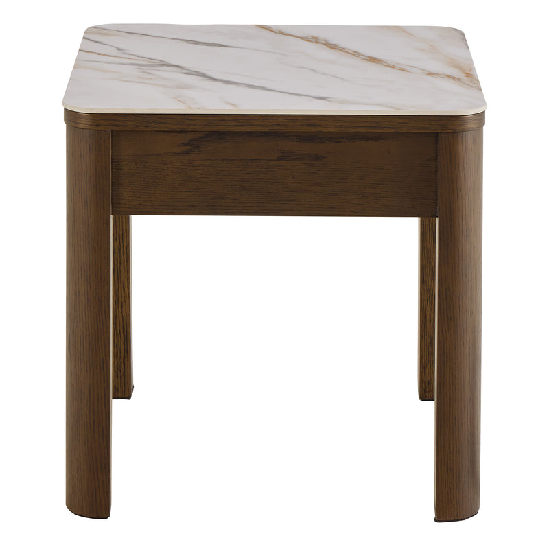 Southampton Square Side Table 1 Drawer in Cream Ceramic – image 3