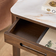 Southampton Square Side Table 1 Drawer in Cream Ceramic – image 7