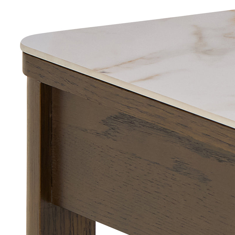 Southampton Square Side Table 1 Drawer in Cream Ceramic – image 8