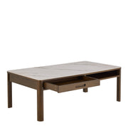 Southampton Rectangular Coffee Table 1 Drawer 1 Shelf in Cream Ceramic – image 4