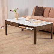 Southampton Rectangular Coffee Table 1 Drawer 1 Shelf in Cream Ceramic – image 6
