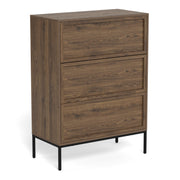 Palmdale 3 Drawer Chest in Smoked Oak – image 1