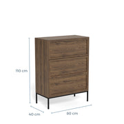 Palmdale 3 Drawer Chest in Smoked Oak – image 12
