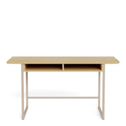 Darlington Console Table With 2 Open Shelves and Oak Top – image 2